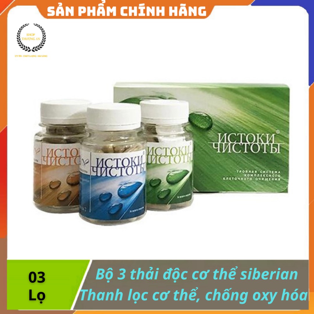 - Bộ 3 thải độc thanh lọc cơ thể và trẻ hóa tế bào Siberian Health Renaissance Triple Set - Bộ gồm 03 lọ