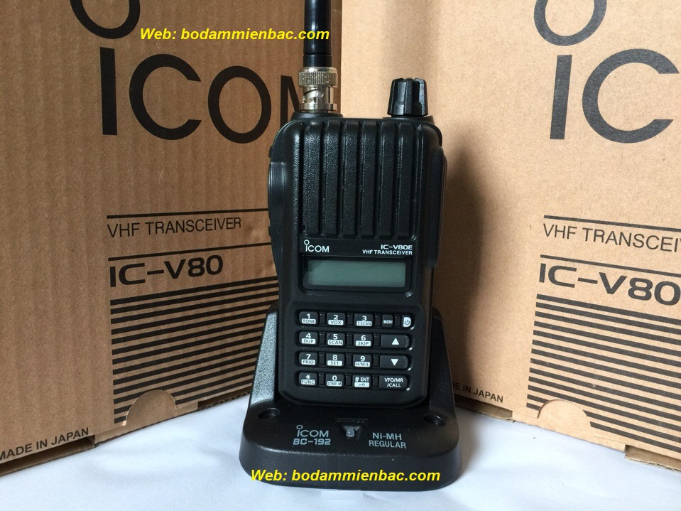 Bộ đàm cầm tay icom ic-v80, pin bp-264 dung lượng 2000mah
