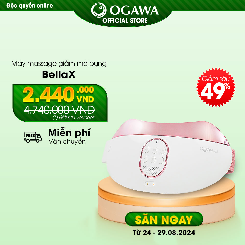 Đai massage bụng kết hợp rung nhiệt và ems