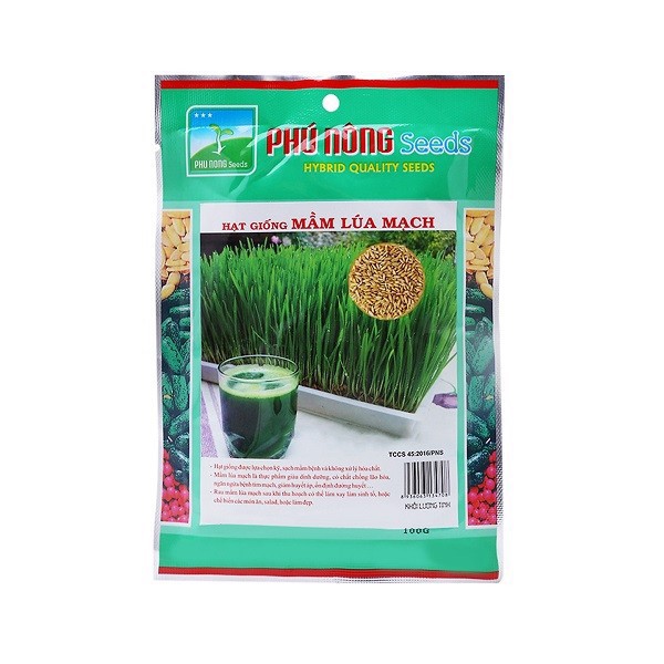Hạt giống mầm lúa mạch Phú Nông- Gói 100g