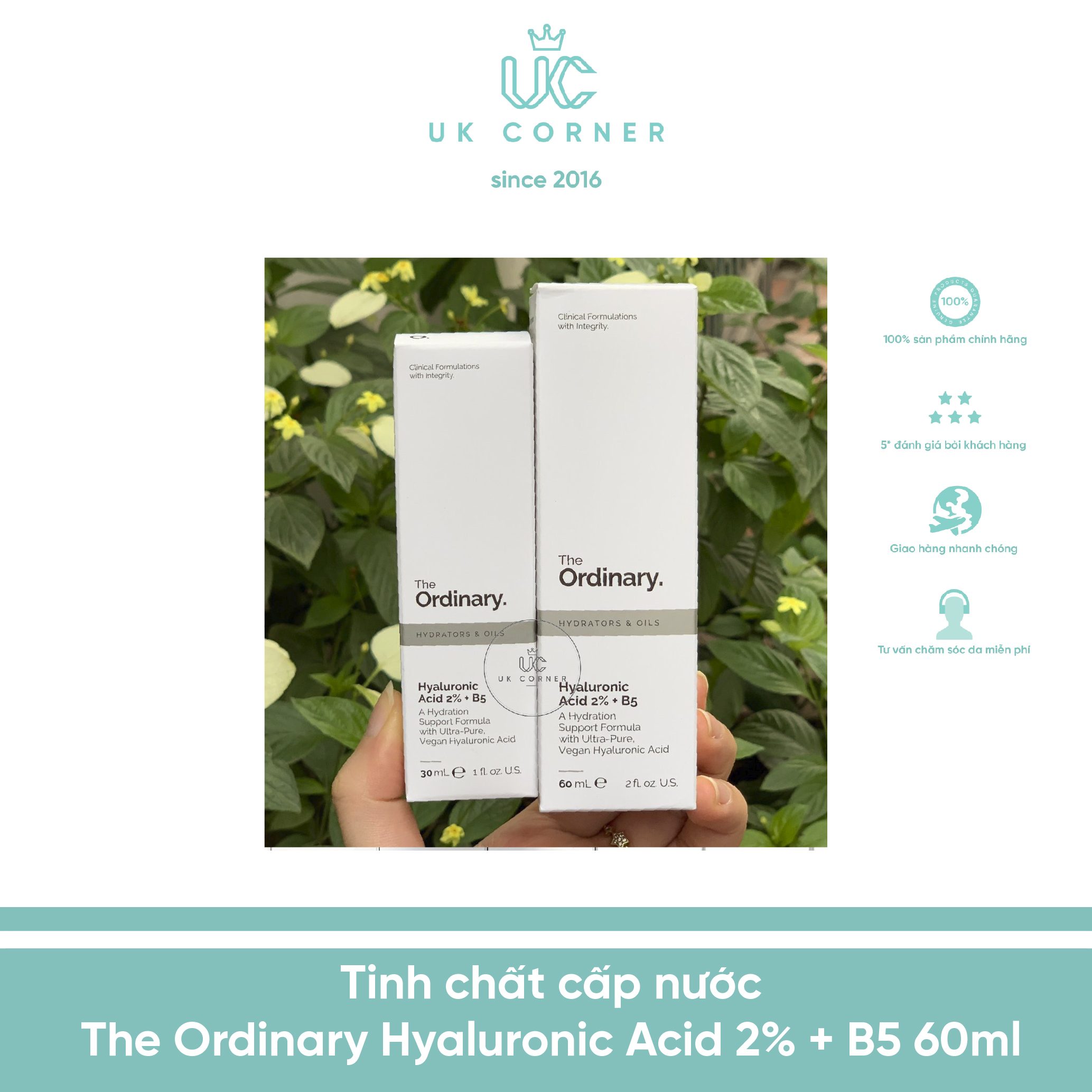 [Serum] HA + B5 Tinh chất The Ordinary Hyaluronic Acid 2% + B5