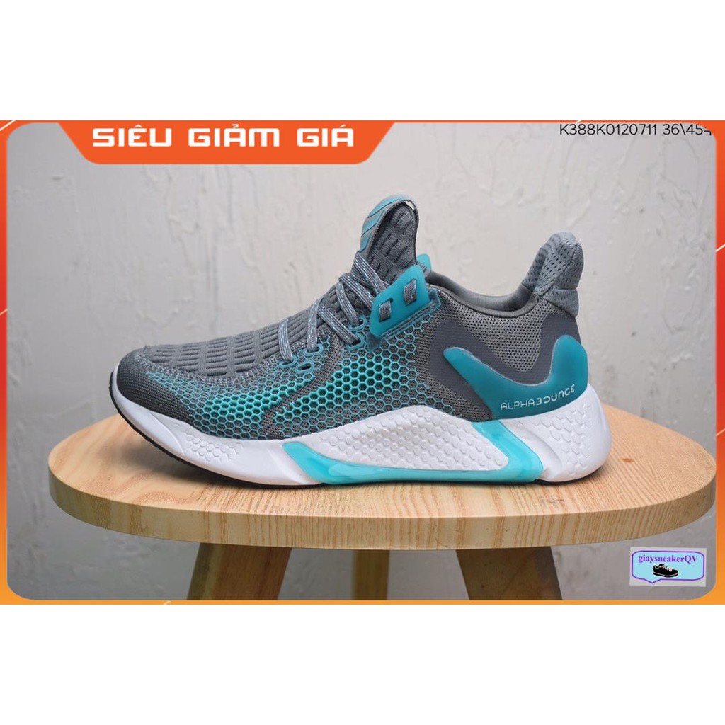 (Tặng Hộp + Quà) Giày Thể Thao Sneaker Nam Nữ Alphabounce Instinct M 2020 Má Xanh Cho Nam Nữ 2