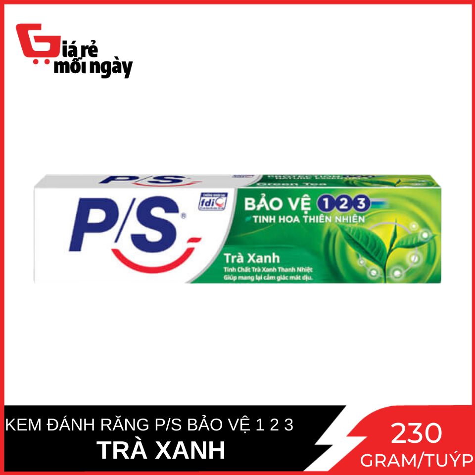Kem đánh răng P/S 123 Trà xanh 230g