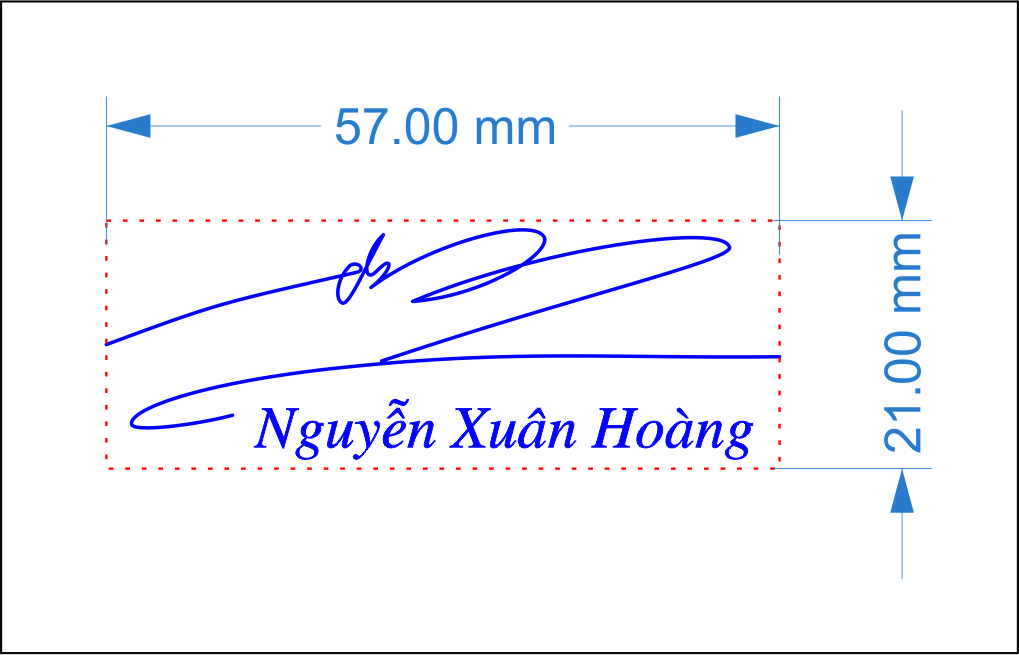 Dấu Chữ Ký size 844 (57mm x 21mm)