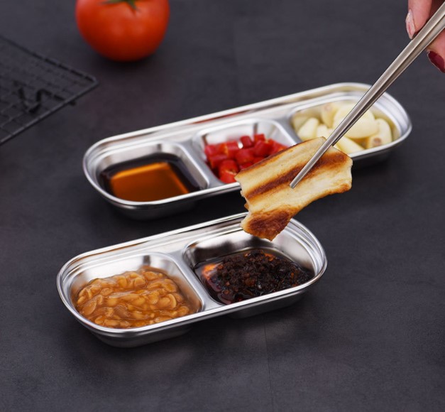 Khay đựng nước chấm 2 ngăn Hàn Quốc