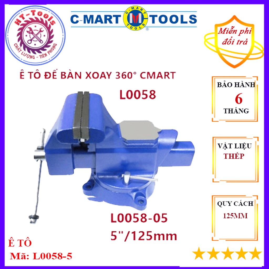 Ê Tô Để Bàn Xoay 360 5INCH 125mm L0058-05 C-MART