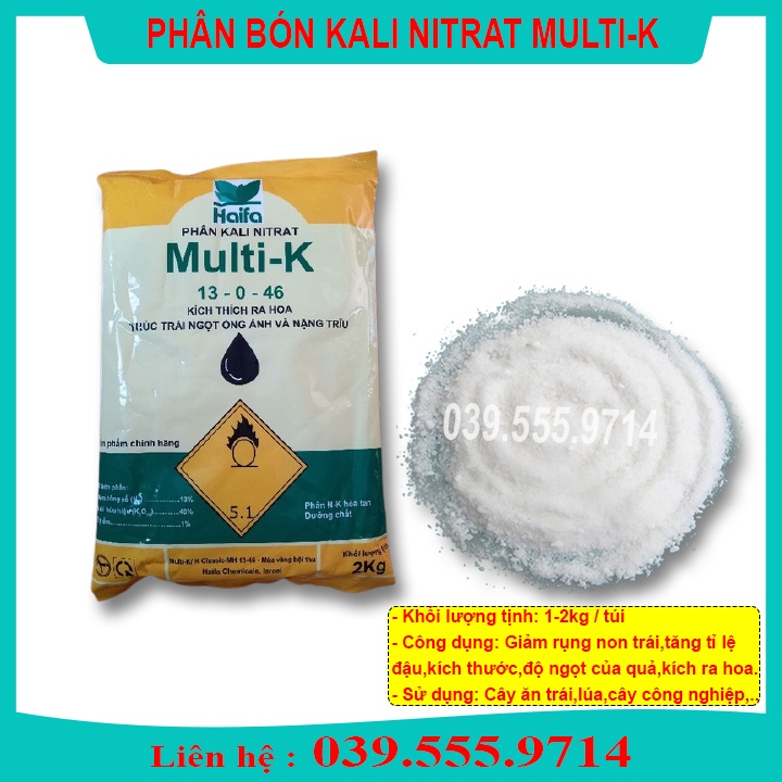 Phân bón kali nitrat multi-k 13-0-46 - giúp tăng khả năng ra hoa đậu quả