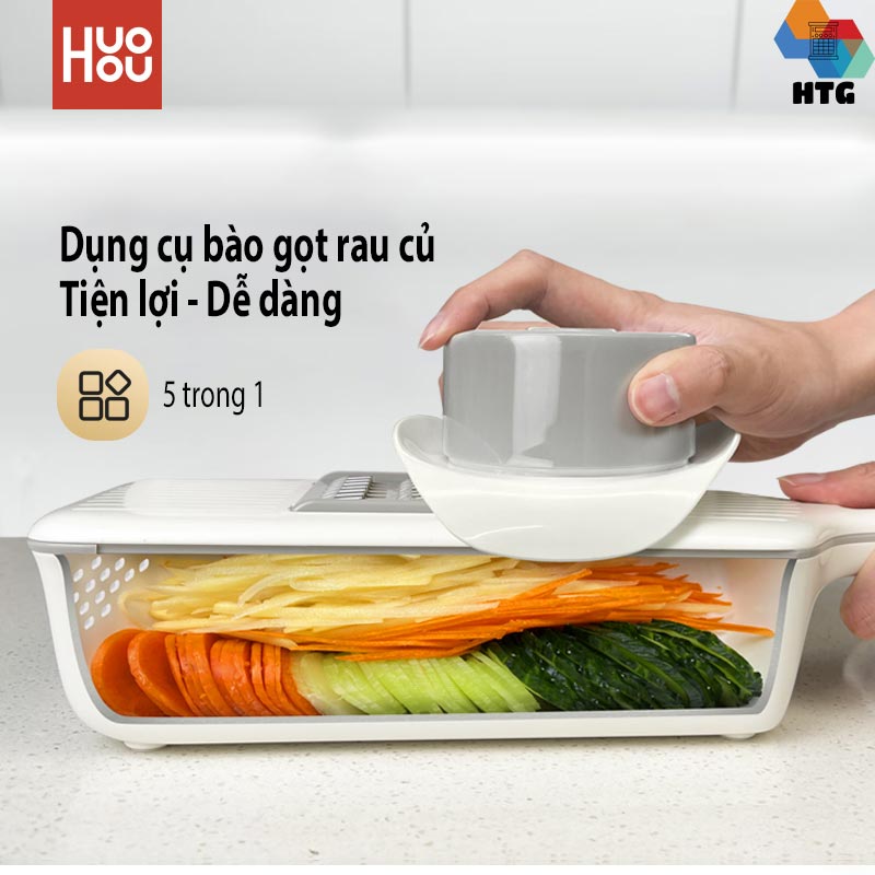 Dụng cụ bào gọt, nạo rau củ nhà bếp đa năng Xiaomi Huohou, hàng chính hãng