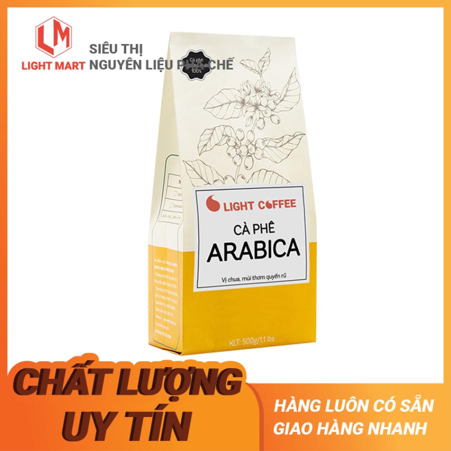 Cà phê rang mộc Arabica Light Coffee, Cafe Hạt nguyên chất, thơm lâu vị chua thanh, đắng nhẹ gói 500g