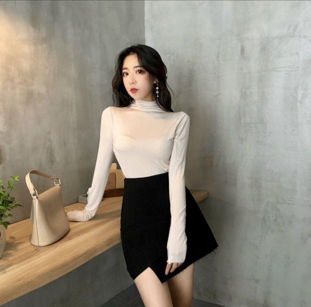 Áo thun lụa cổ lọ, chất lụa đẹp mê 11428-3