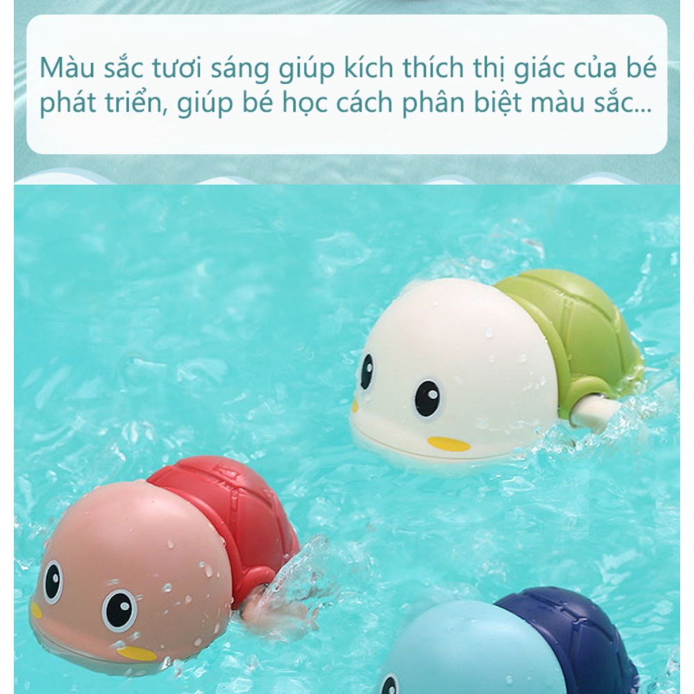 Sét 2 Rùa bơi thả bồn tắm cho bé vặn cót biết bơi trong nước siêu dễ thương phát triển trí tuệ cho bé