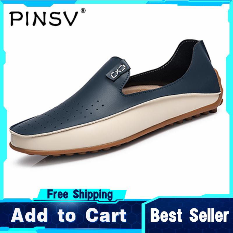 Giày đế mềm PINSV cho nam và nữ Da công sở chính thức Kinh doanh Giày cỡ