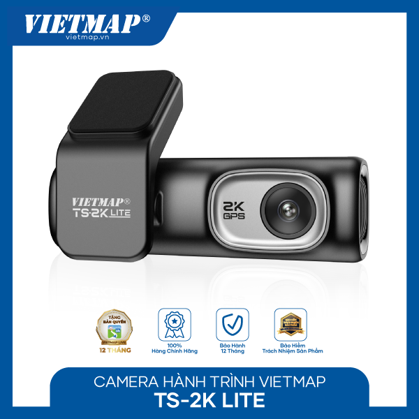 Camera hành trình VIETMAP TS-2K Lite - Tặng ngay bản quyền VIETMAP LIVE PRO - 12 tháng khi mua sản phẩm