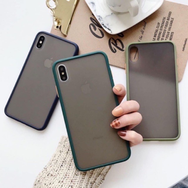 ♥️ ốp nhám basic viền cao su ip6/6s/7/7p/x/xr/xsmax ♥️