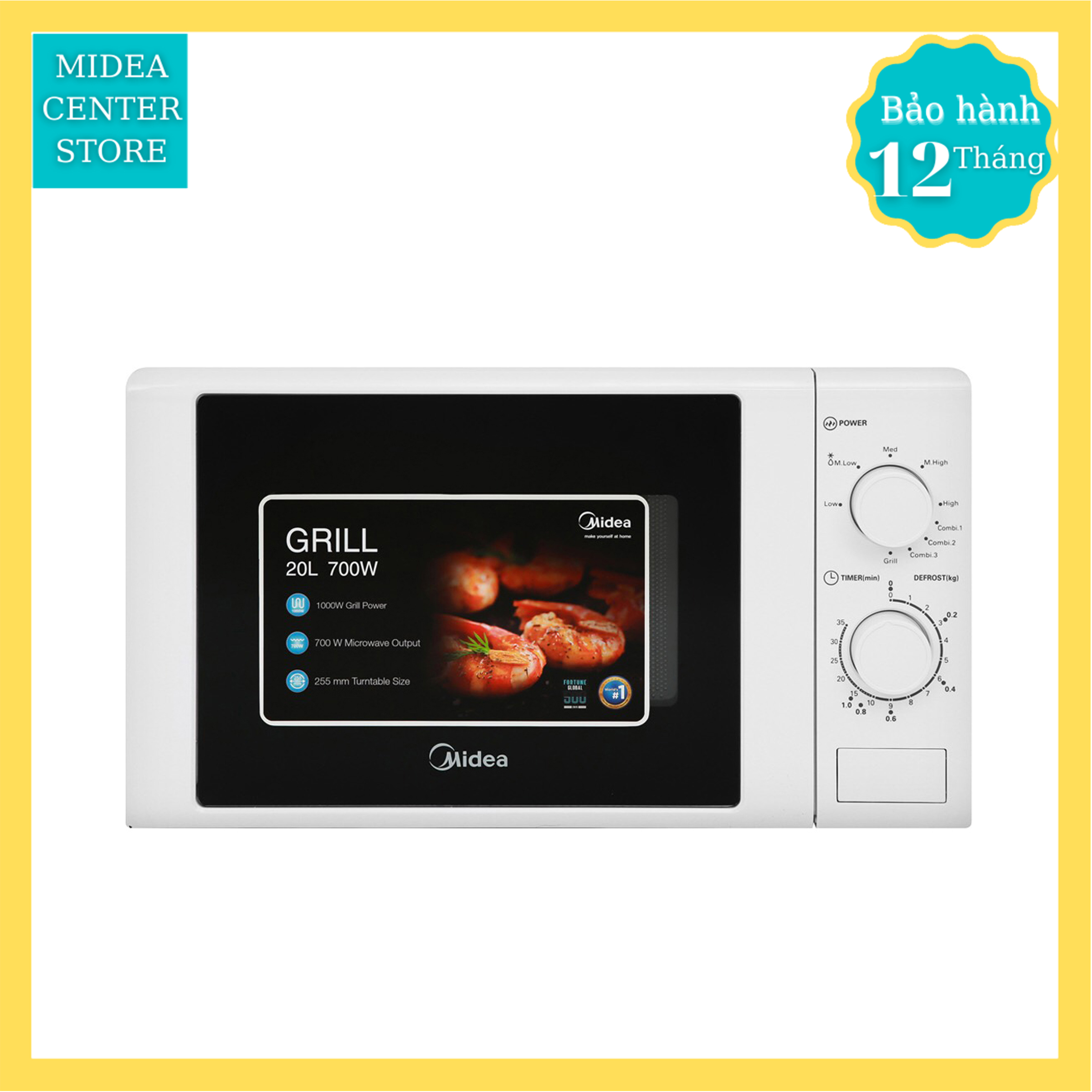 Lò vi sóng cao cấp midea mo-mm2019a 20l, lỗi 1 đổi 1, bảo hành 12 tháng toàn quốc.