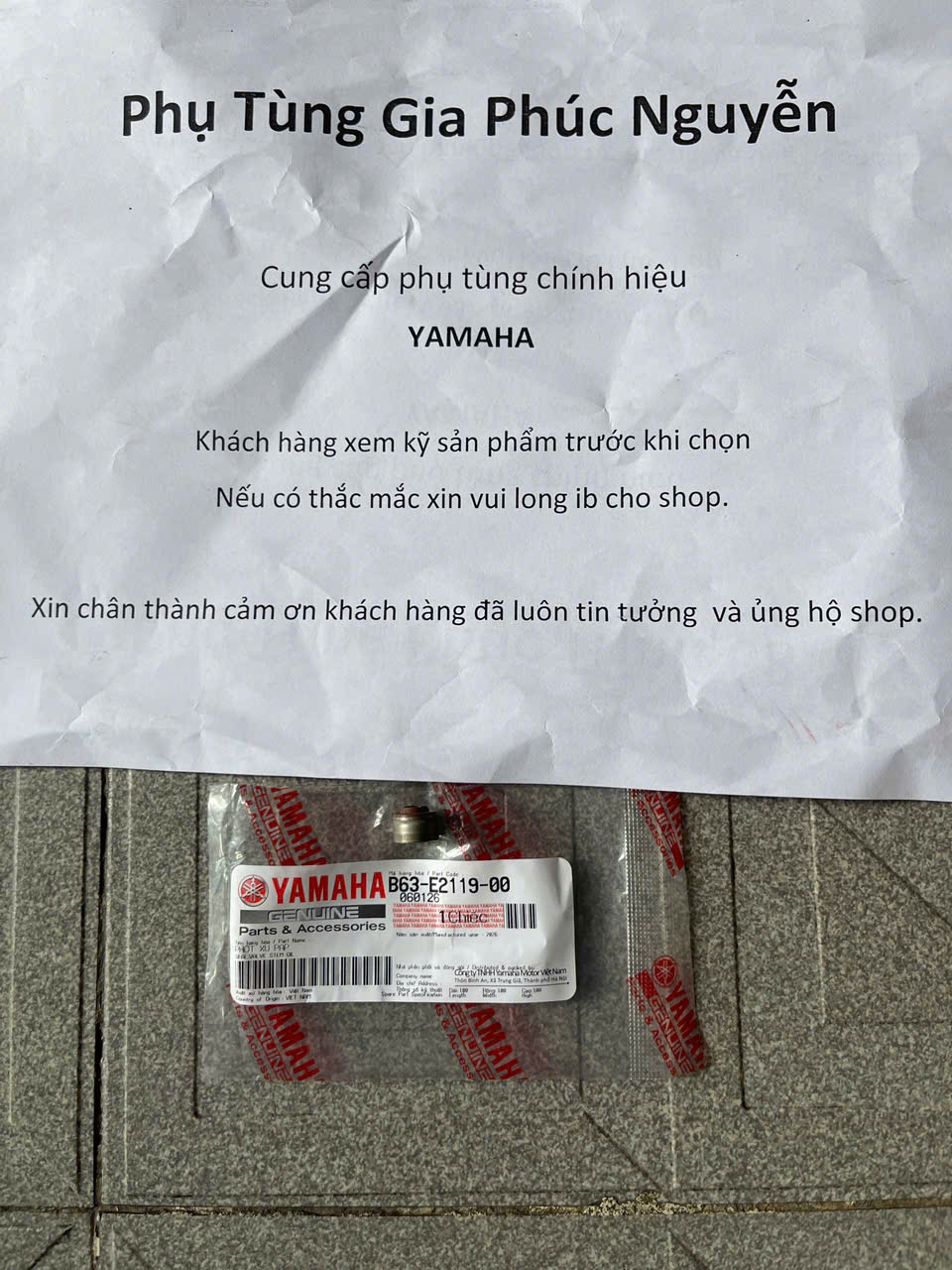 Phốt supap các dòng xe yamaha, chính hãng yamaha