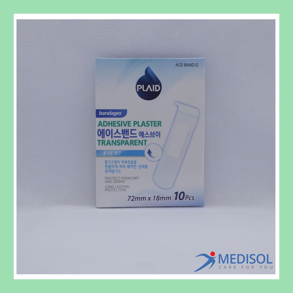 Băng Keo Cá Nhân Trong Suốt Ace Band - S (hộp 1 size, 10 miếng)