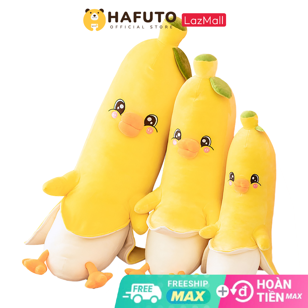 Size 70cm gấu bông gà cosplay chuối gối ôm đáng yêu hafuto