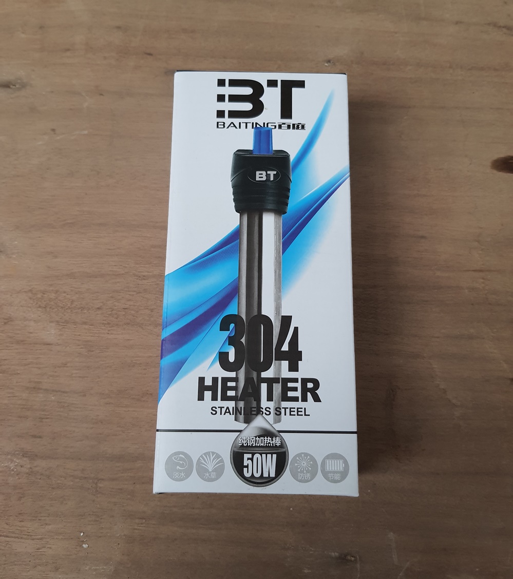 Máy sưởi bể cá 50W- thân Inox, chuẩn chống thấm nước IP68
