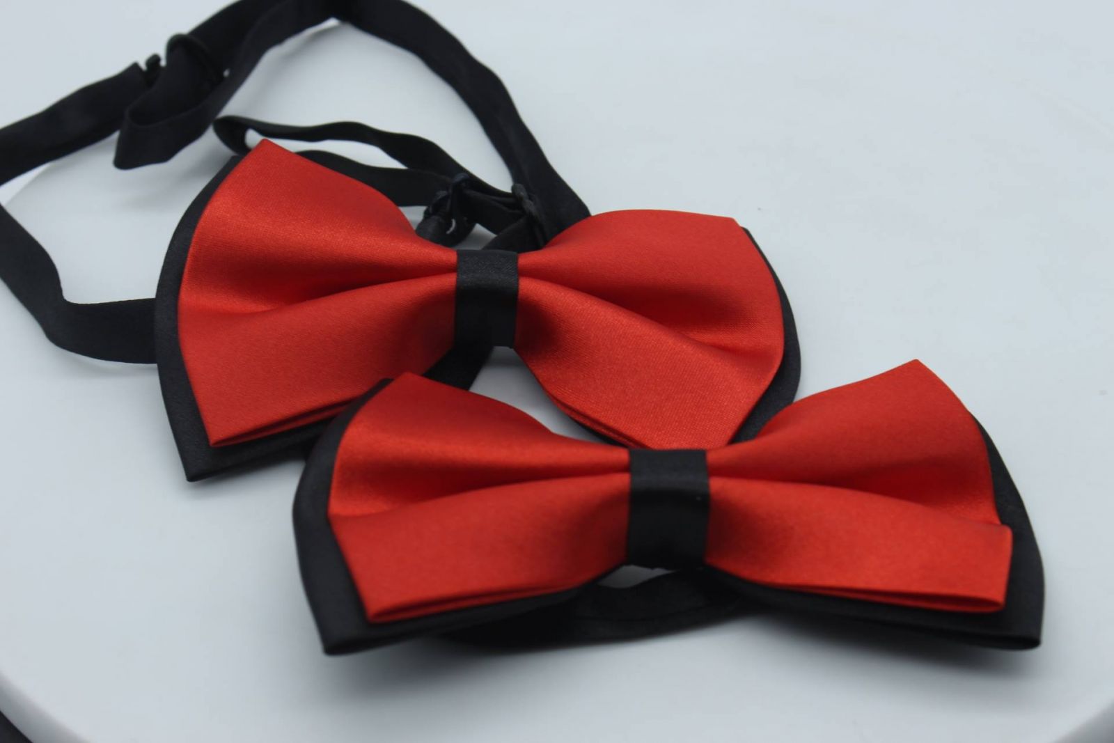 [HCM]Nơ đeo cổ dây cài có nhiều màu chất liệu vải phi bóng