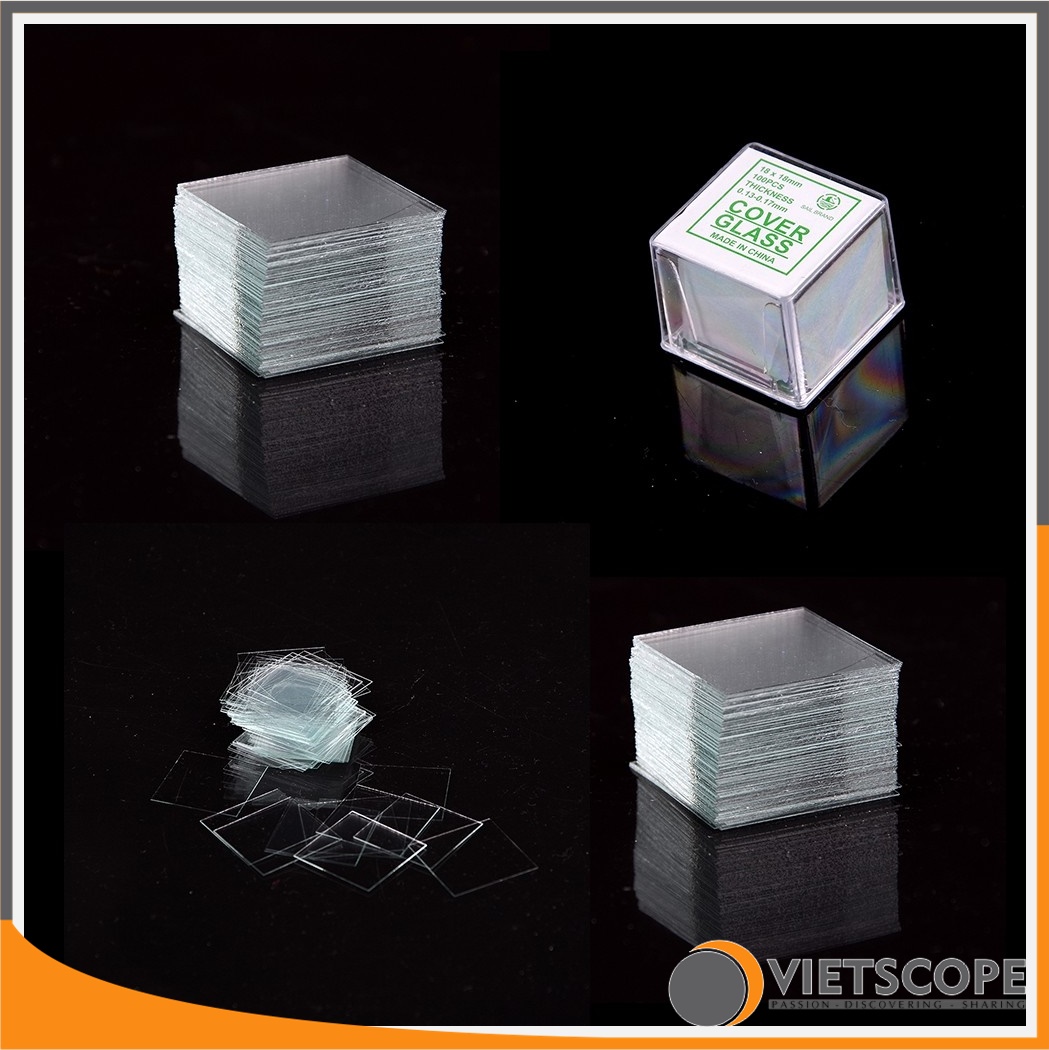 [HCM]Bộ 100 lamen thủy tinh dành cho kính hiển vi 18x18mm - La-men kính hiển vi Cover Glass chất lượng cao