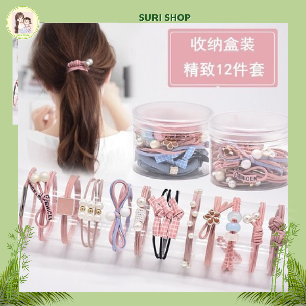 Set Dây Cột Tóc Dây Buộc Tóc xinh xinh gợi cảm tạo nên nét mới lạ dành cho nữ, cột tóc đẹp, cột tóc