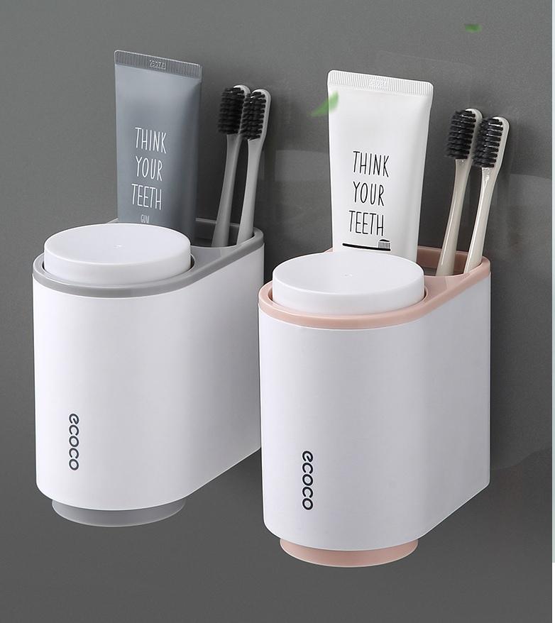 Bộ giá đựng bàn chải kèm 2 ly đánh răng ecc1905