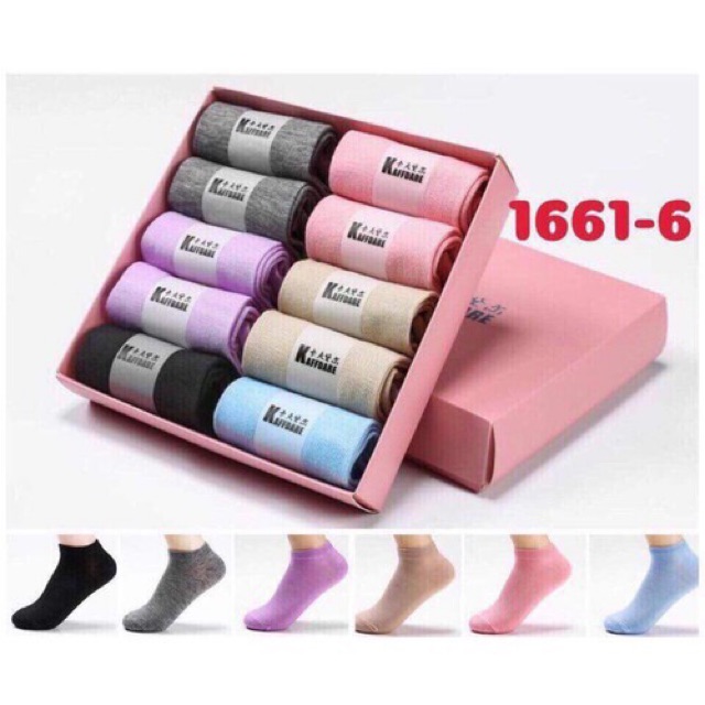 Hộp 10 đôi tất nữ chống thối chân