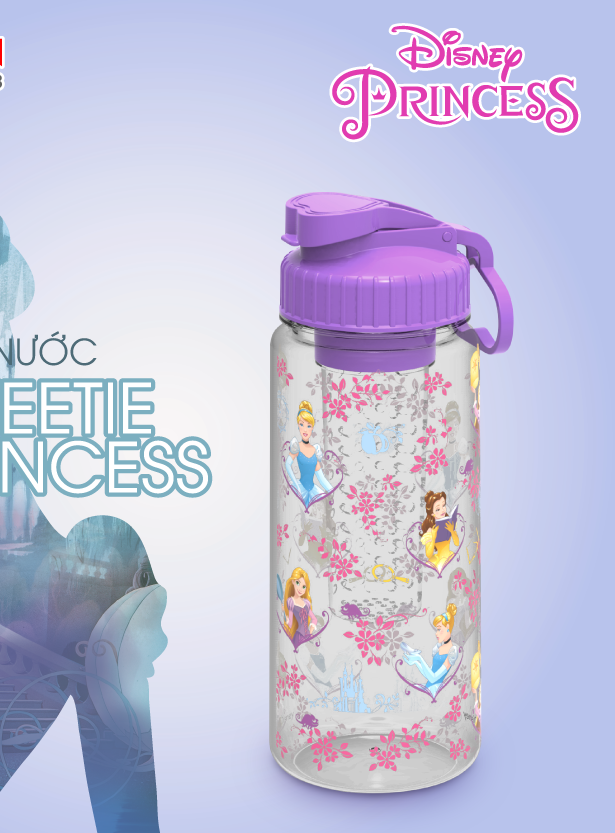 Bình nước học sinh công chúa, bình nước cho bé gái