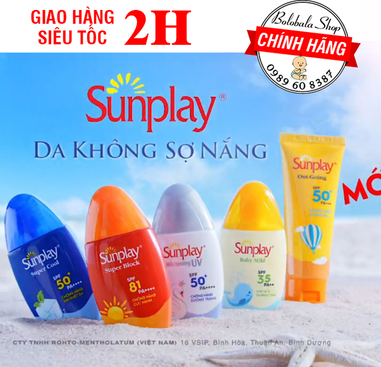 Kem sữa chống nắng Sunplay 30g/ Sunplay Super Block SPF81 70g