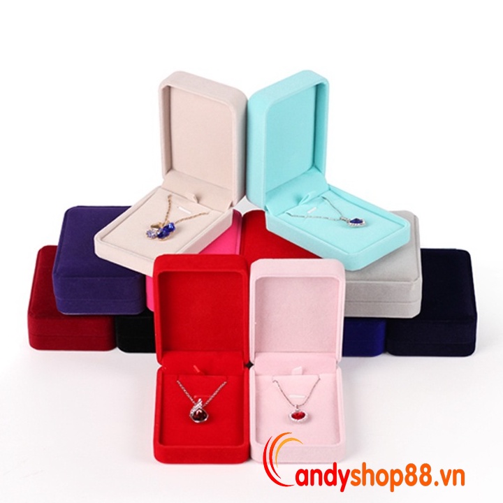 Hộp đựng dây chuyền vải nhung V3 bởi Candyshop88