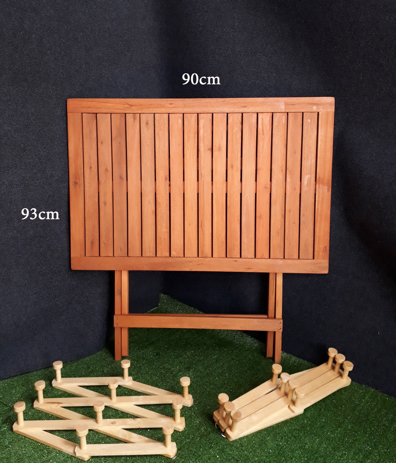 [HCM]Bàn cafe xếp gọn 90x60x72cm bằng gỗ (Vàng nhạt), bàn cafe ngoài trời xếp gọn loại cao, bàn gỗ ngoài trời đẹp, bàn cafe 100% gỗ tự nhiên xếp gọn