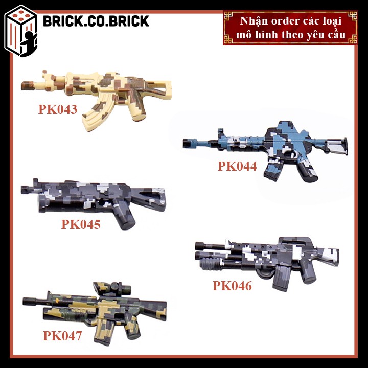 Phụ kiện MOC Army Đồ chơi lắp ráp minifig mô hình sáng tạo trang trí quân đội PK043 PK047