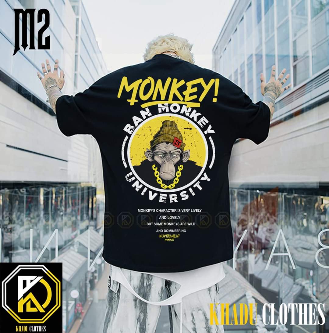 XẢ HÀNG - ĐỒNG GIÁ 19K Áo thun nam form rộng Hàn Quốc in hình BAN MONKEY dễ thương vải dày mịn mát không phai màu không dính giặt