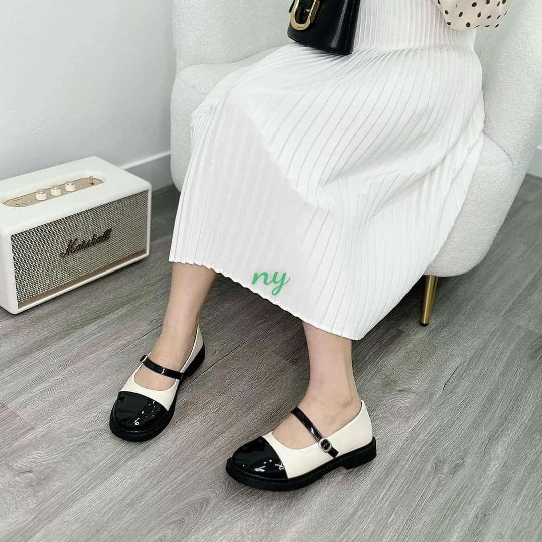 Giày lolita nữ mary jane phong cách vintage ulzzang chất da PU mềm không đau chân