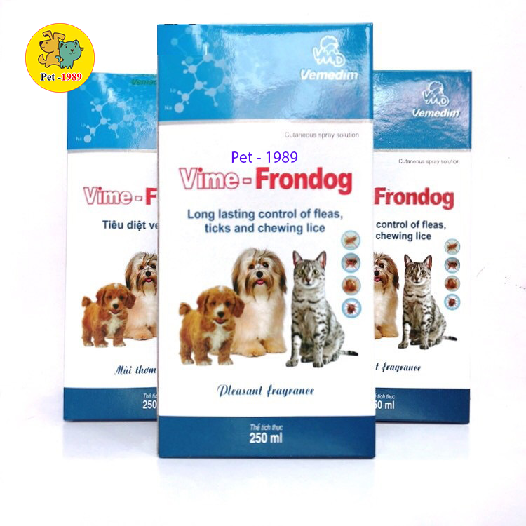 Vime Frondog 250ml Xịt Chống Ve, Bọ Chét ở Chó Mèo Pet1989