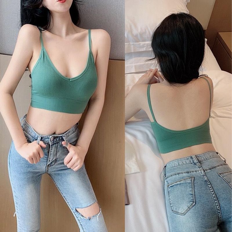 Bra U Gân Tăm Hở Lưng Sexy - Chất Vải Mềm Mịn, Mút Đệm Mỏng - Bra Tập Gym, Tập Yoga, Đi Bơi - Áo Lót Nữ EMY SHOP - Bra 03