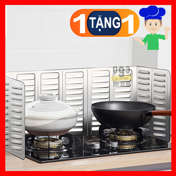 Combo 2 Tấm Chắn Dầu Mỡ Dụng Cụ Nhà Bếp Tấm Ngăn Dầu Mỡ Vách Mỡ