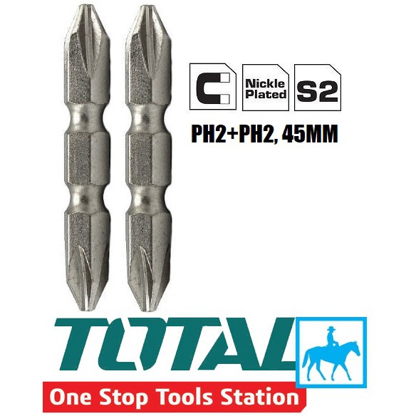 Bộ 2 mũi siết vít bake 2 đầu ph2 ph2 s2 dài 45mm total tac16ph203im