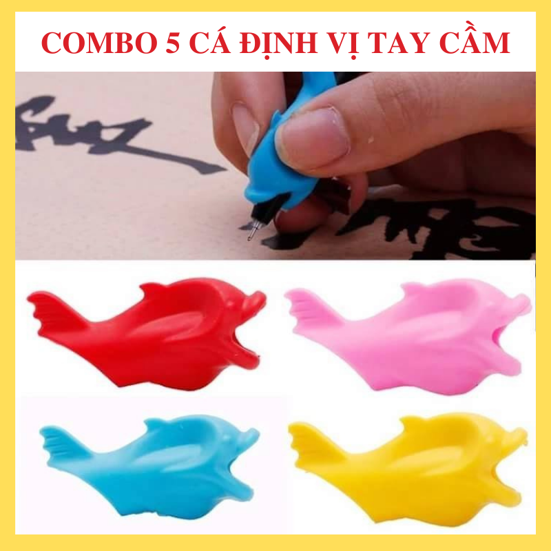 Combo 5 cá định vị tay cầm tập viết cho bé