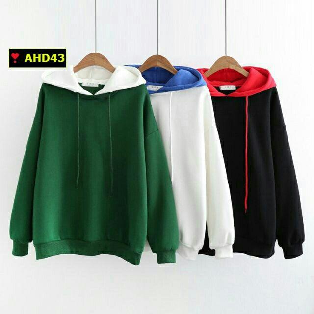 Áo khoác hoodie thời trang UNSEX Free size phối màu đơn giản siêu dễ thương T011 ERIK