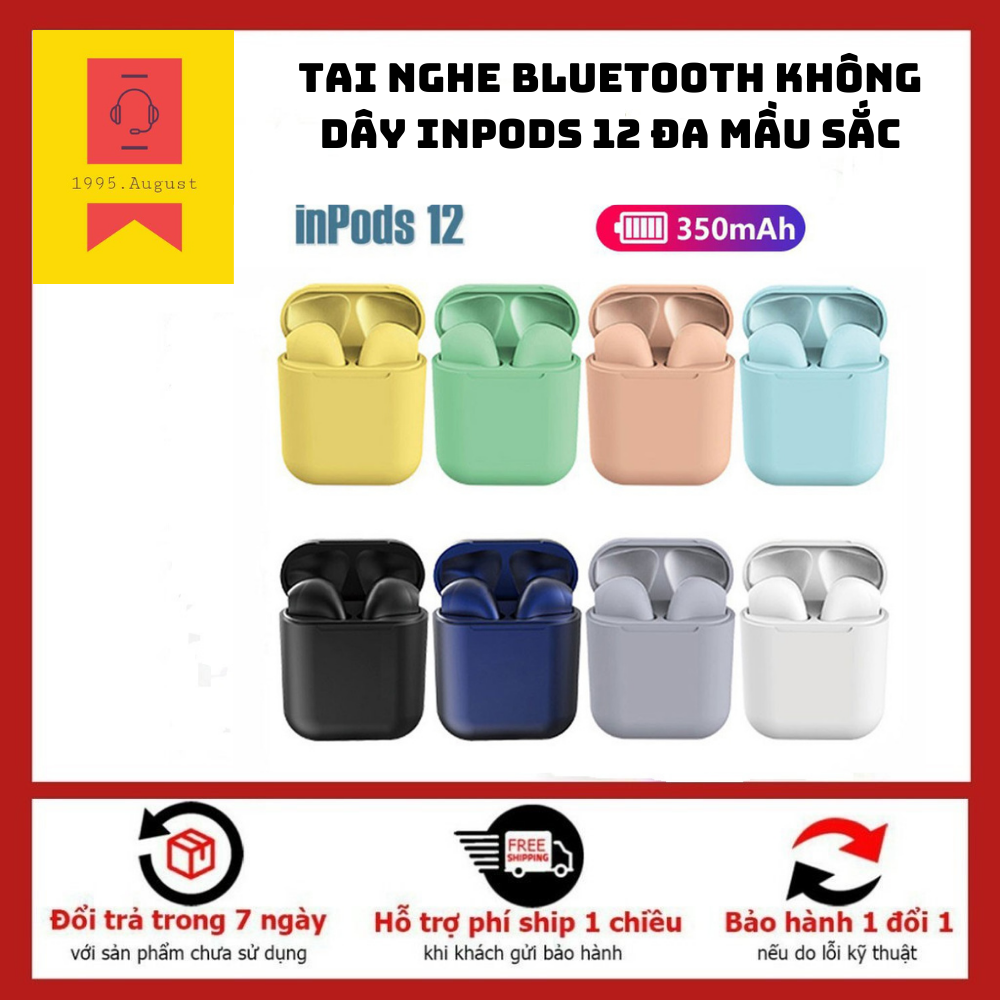 [Khuyến mãi sốc] Tai nghe Bluetooth không dây inPods 12đa mãu sắc, thiết kế đẹp mắt