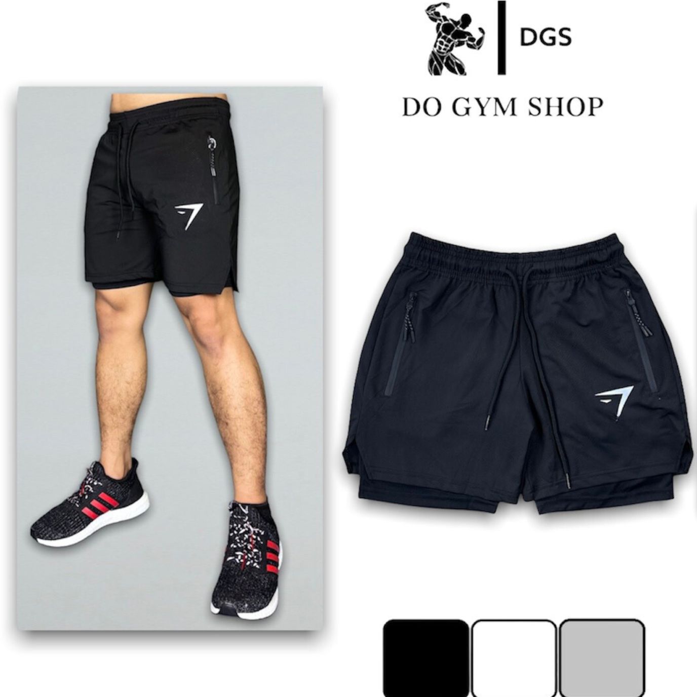 Quần 2 lớp nam tập gym qg2l21 quần 2 lớp nam thể thao đẹp