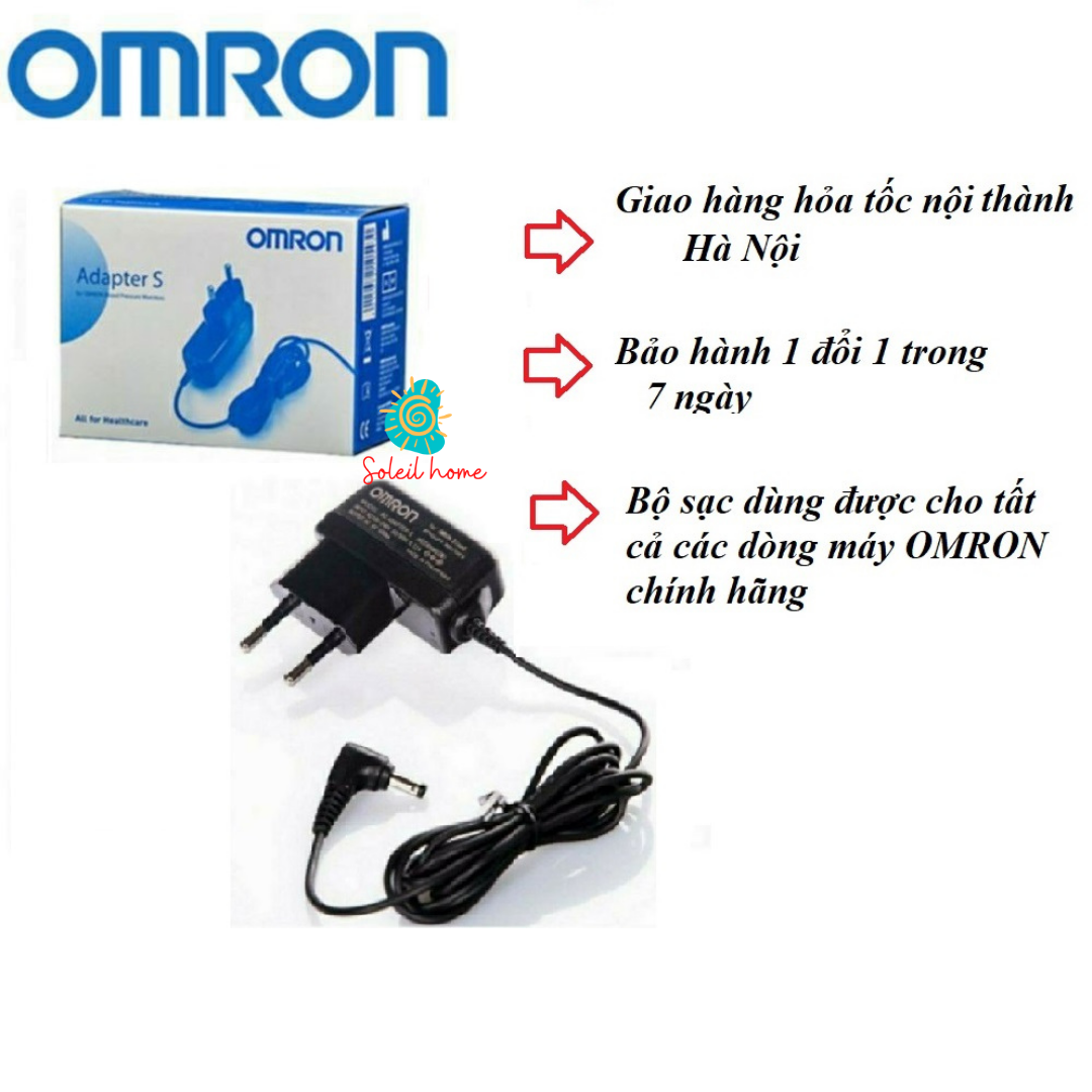 Bộ dây sạc Adapter Omron, đổi ngồn điện cho máy đo huyết áp Omron