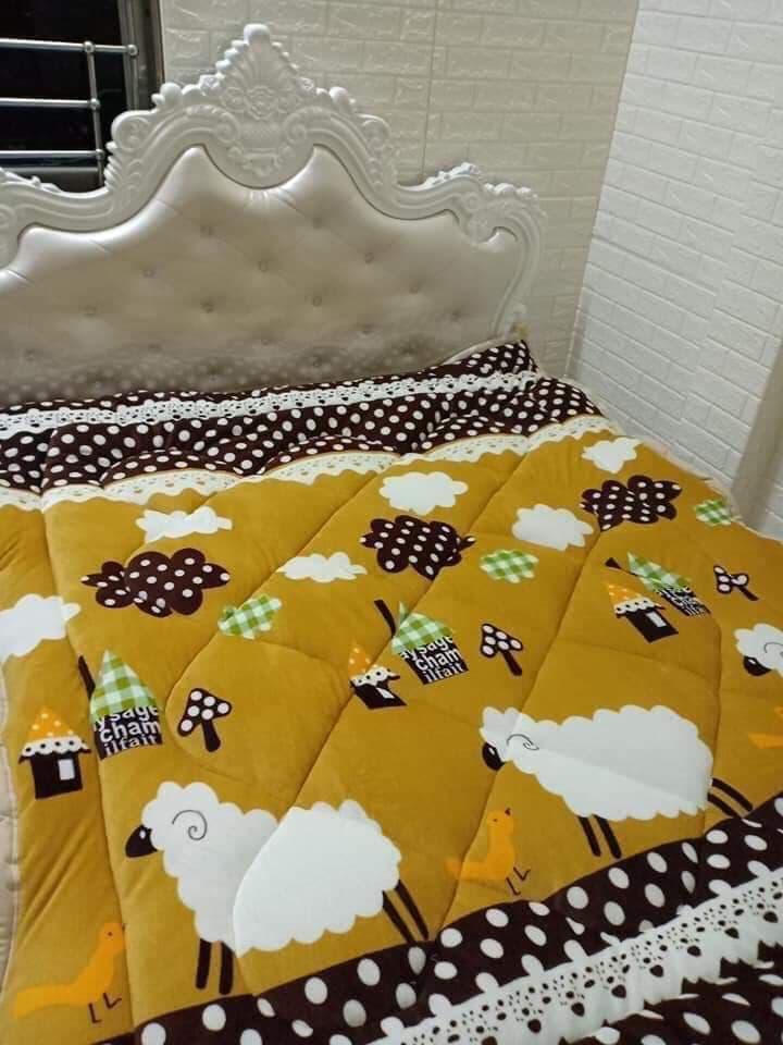 Chăn Lông Cừu Dày Siêu Ấm 3 Lớp (Kt 1.8 x 2m nặng 3kg)