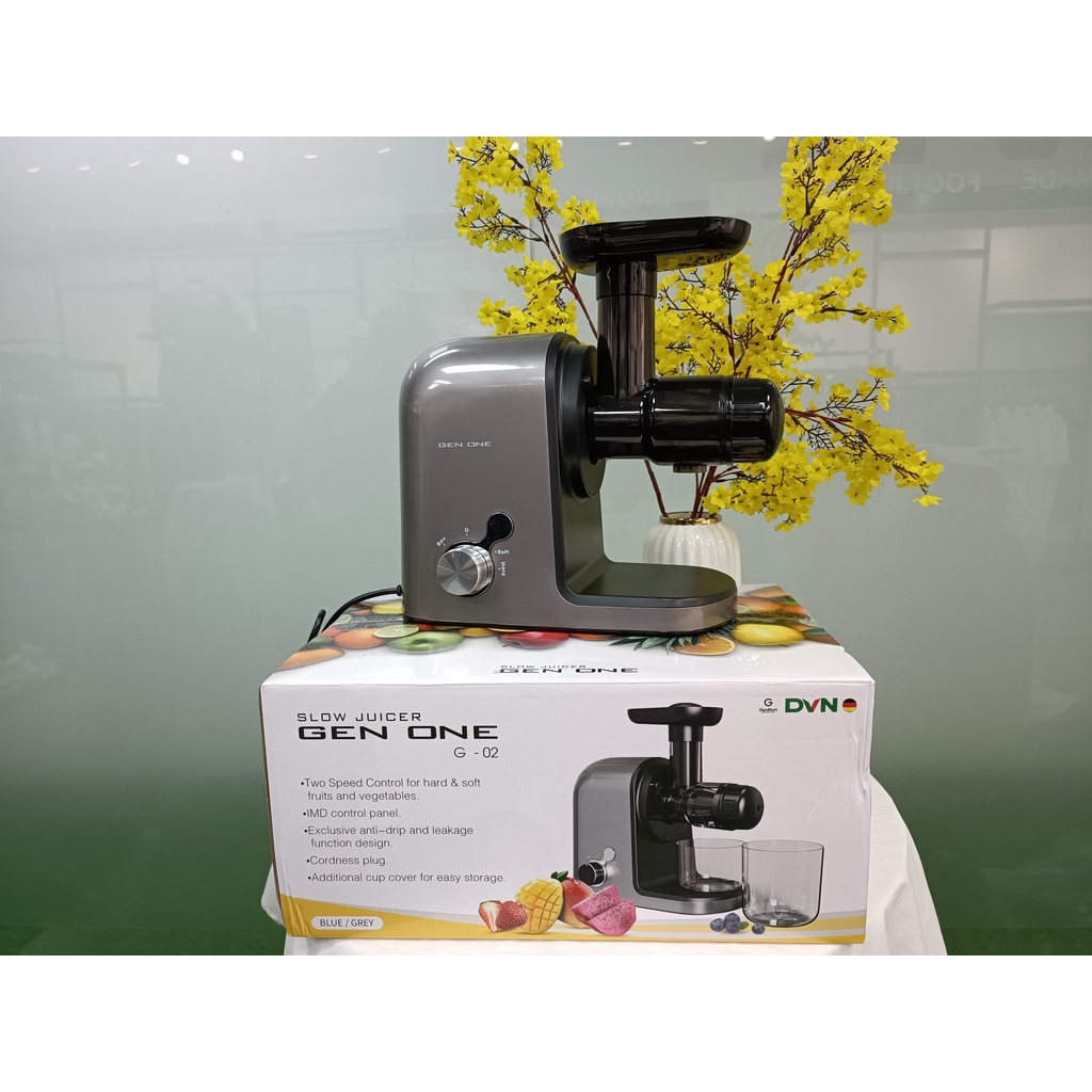 Máy ép chậm hoa quả GEN ONE trục ngang, ép rau củ hoa quả, máy ép chậm trái cây