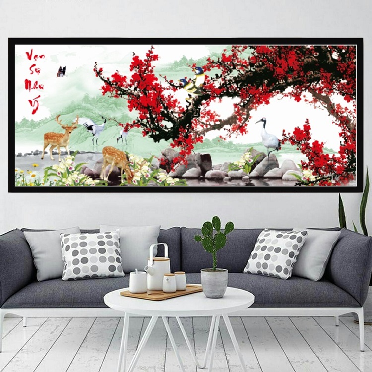 Tranh đính đá Vạn Sự Như Ý VS383 Kích Thước 120x60cm
