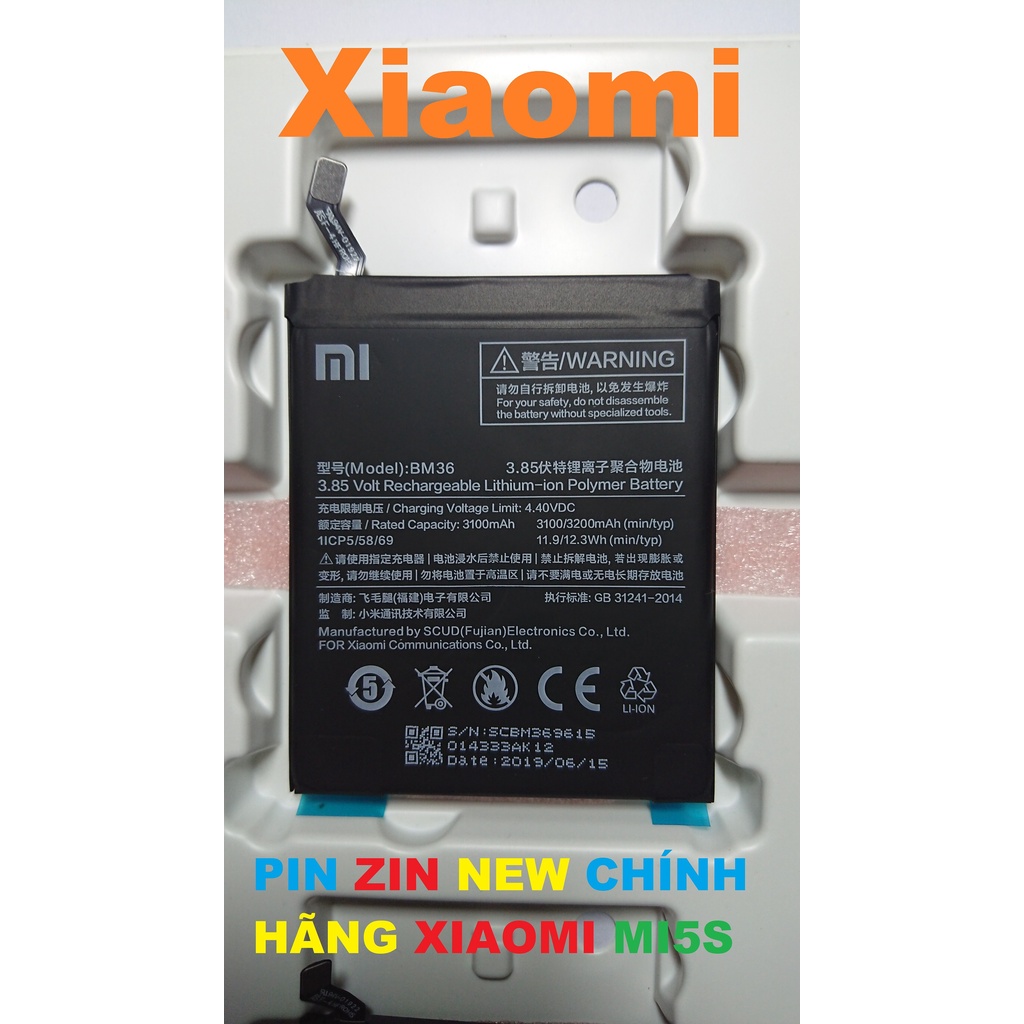 Pin điện thoại xiaomi mi5s/ xiaomi mi 5s/ bm36