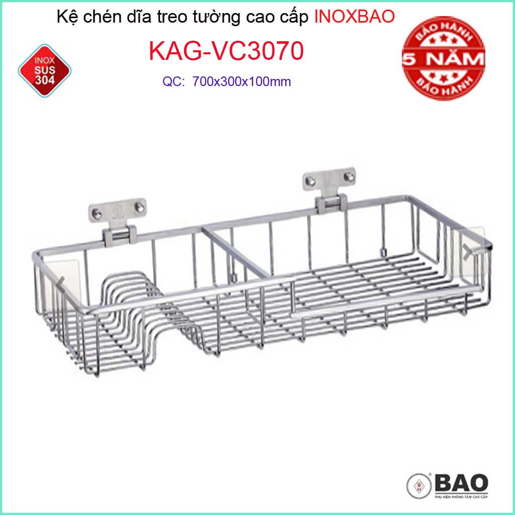 Bao kag-vc3070 stainless steel dish rack - 70cm, high-quality solid sus304 dish rack 70cm, super durable