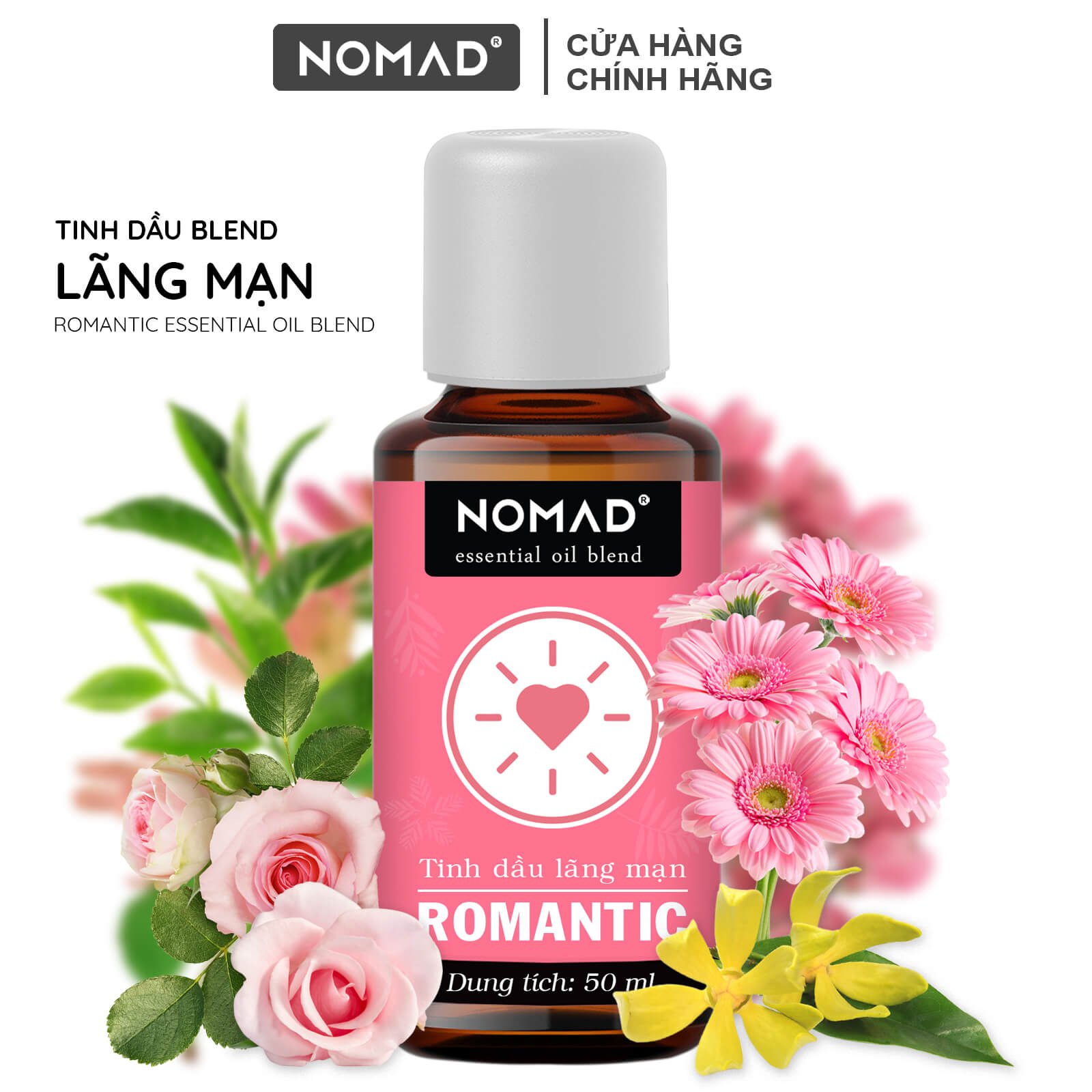 Tinh Dầu Thơm Phòng Cao Cấp Nomad Essential Oil Blend - Romantic, dùng làm nến thơm, xông phòng